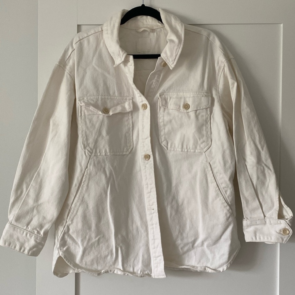 H&M White Denim Jacket